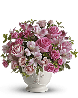 Pink , Mixed Bouquets , Pink Potpourri Bouquet With Roses , Same Day Flower Delivery By Teleflora
