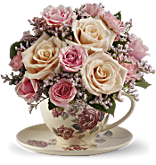 Teleflora's Victorian Teacup Bouquet Flowers