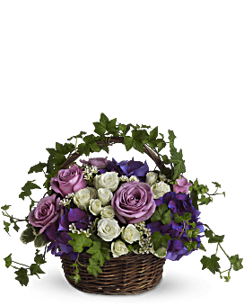 Arrangement floral Panier de vie bien remplie