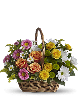 Sweet Tranquility Basket Basket Arrangement