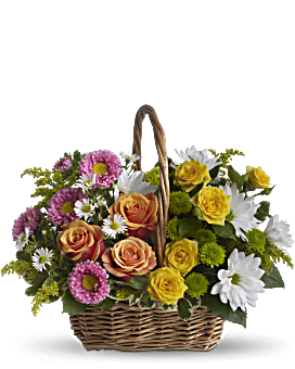 Arrangement floral Panier douce tranquillité