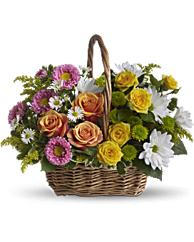 Sweet Tranquility Basket Basket Arrangement