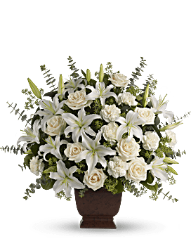 White , Mixed Bouquets , Loving Lilies And Roses Bouquet , Same Day Flower Delivery By Teleflora