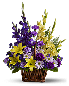 Multi-Colored , Mixed Bouquets , Basket Of Memories , Same Day Flower Delivery By Teleflora