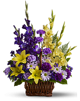 Basket of Memories Basket Arrangement
