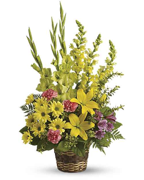 Vivid Recollections Basket Arrangement - Teleflora