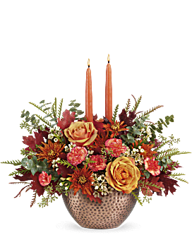 Teleflora's Gleaming Copper Centerpiece Bouquet