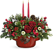Teleflora's Christmas Heirloom Centerpiece Flowers