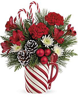 Teleflora's Send a Hug Sweet Stripes Bouquet Bouquet