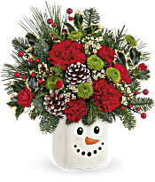 Teleflora's Festive Frosty Bouquet Flowers