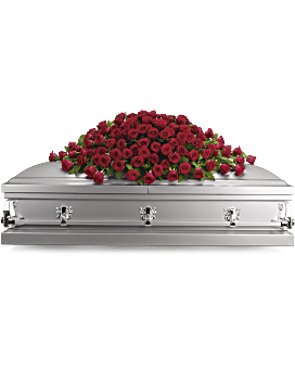 Greatest Love Casket Spray Sympathy Arrangement