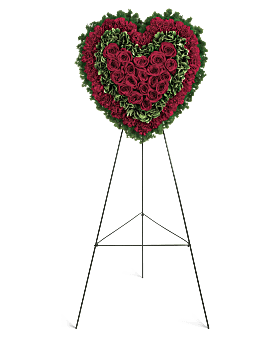 Arrangement floral de condoléances Cœur majestueux