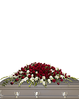 Arrangement floral de condoléances gerbe de cercueil Jardin grandiose 