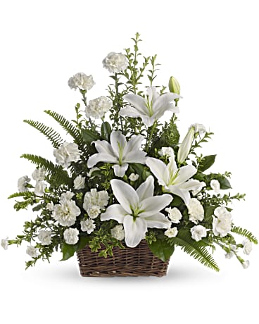 White Funeral Flowers Floral Arrangements Teleflora