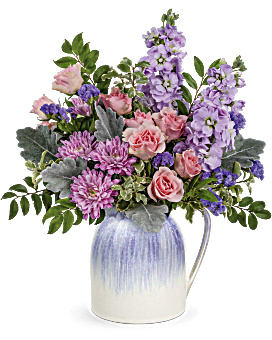 Pour On The Pretty Bouquet , Mixed Bouquets , Same Day Flower Delivery , Multi-Colored , Teleflora