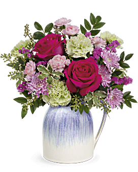 Spring In The Countryside Bouquet , Roses , Same Day Flower Delivery , Pink , Teleflora