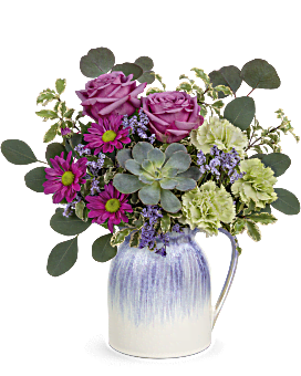Springtime Treasures Bouquet , Mixed Bouquets , Same Day Flower Delivery , Purple , Teleflora