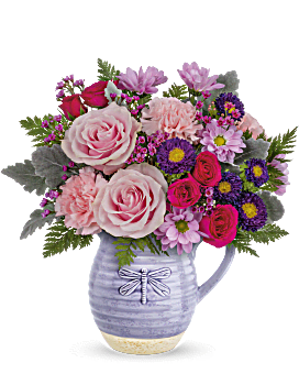 Playful Pitcher Bouquet , Mixed Bouquets , Same Day Flower Delivery , Multi-Colored , Teleflora