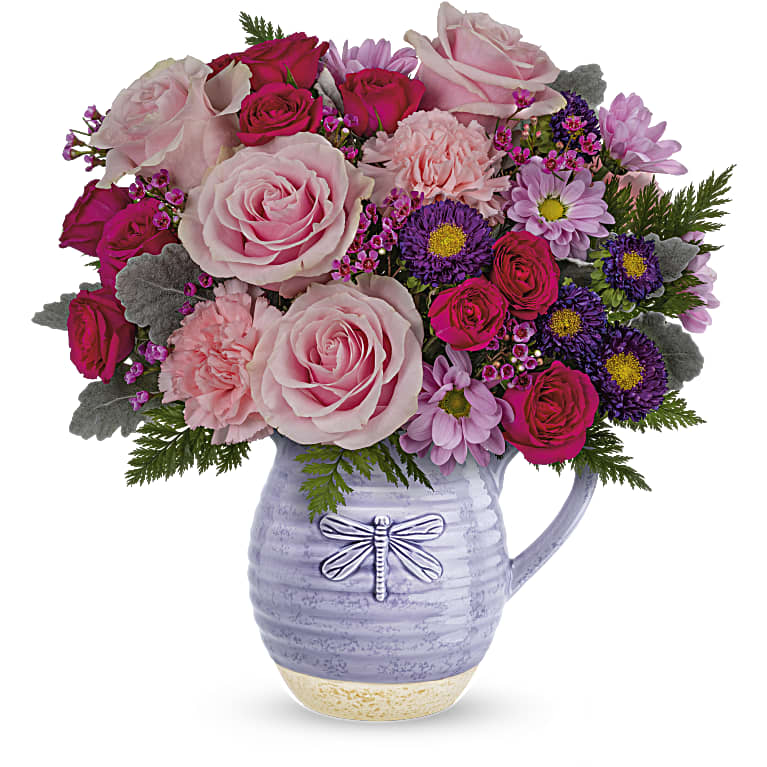 Playful Pitcher Bouquet