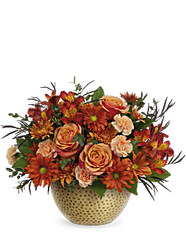 Teleflora's Vintage Gold Centerpiece