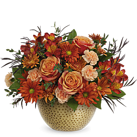 Teleflora's Vintage Gold Centerpiece