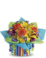 Teleflora's Rainbow Present Bouquet
