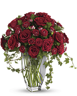 Bouquet romanesque de roses de Teleflora - Roses rouges