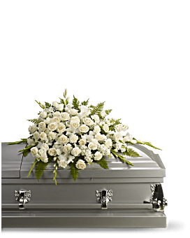 Silken Serenity Casket Spray Sympathy Arrangement