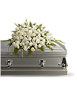 Silken Serenity Casket Spray Sympathy Arrangement