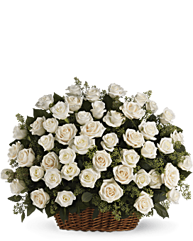 Bountiful Rose Basket Basket Arrangement