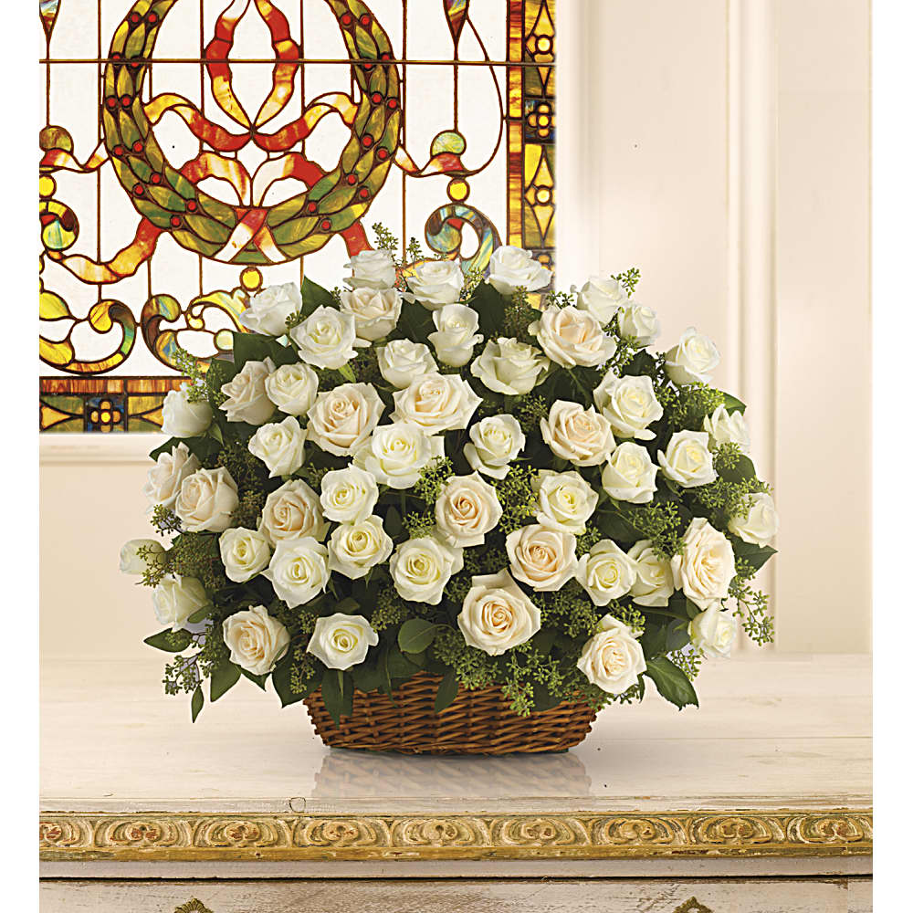 Basket rose blanche store