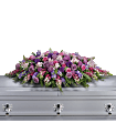 Lavender Tribute Casket Spray Flowers