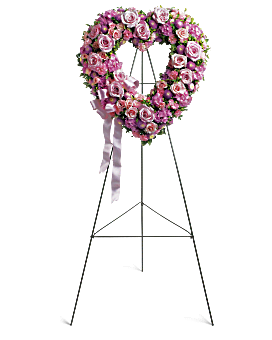Pink , Mixed Bouquets , Rose Garden Heart , Same Day Flower Delivery By Teleflora