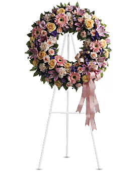 Multi-Colored , Mixed Bouquets , Graceful Wreath , Same Day Flower Delivery By Teleflora