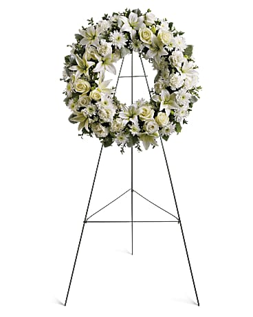 [TT-ANC119]: 30 ALL WHITE WREATH