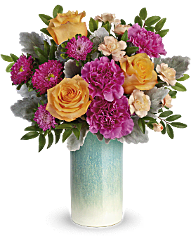 Aqua Allure Bouquet , Mixed Bouquets , Same Day Flower Delivery , Multi-Colored , Teleflora