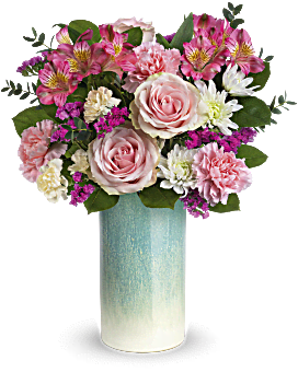 Sweet Aqua Bouquet , Mixed Bouquets , Same Day Flower Delivery , Multi-Colored , Teleflora