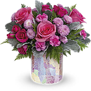 Teleflora's Radiantly Rosy Bouquet