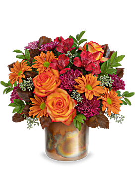 Harvest Blooms Bouquet , Mixed Bouquets , Same Day Flower Delivery , Multi-Colored , Teleflora