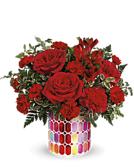 Magnificent Mosaic Bouquet , Mixed Bouquets , Same Day Flower Delivery , Red , Teleflora