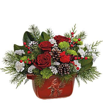 Teleflora's Classic Cardinal Centerpiece
