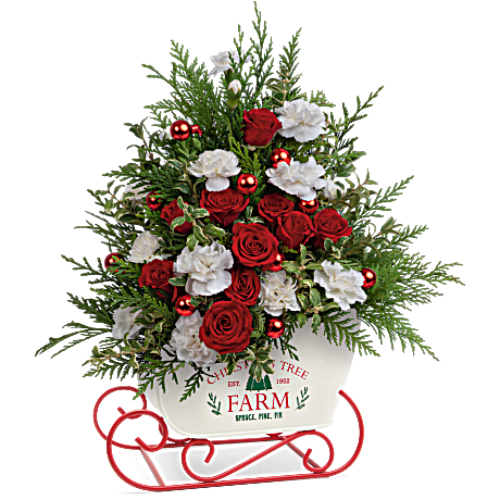 Teleflora's Joyful Holiday Tree Bouquet