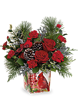 Teleflora's Cardinal Cheer Bouquet Bouquet