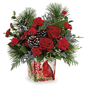 Teleflora's Cardinal Cheer Bouquet