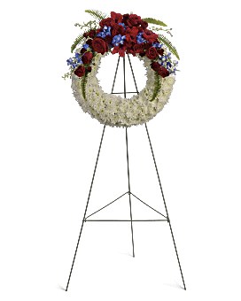 Reflections of Glory Wreath Sympathy Arrangement
