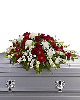 Strength and Wisdom Casket Spray Sympathy Arrangement