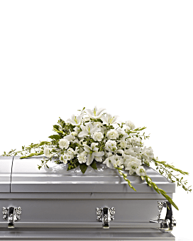 Bountiful Memories Casket Spray Sympathy Arrangement