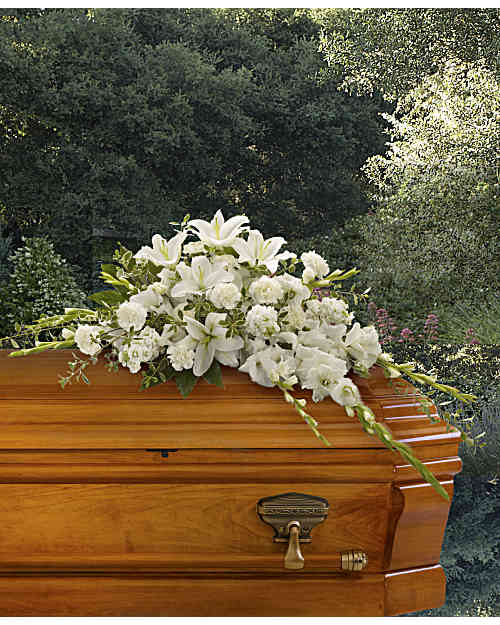 Bountiful Memories Casket Spray Sympathy Arrangement - Teleflora