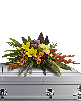 Island Memories Casket Spray Sympathy Arrangement