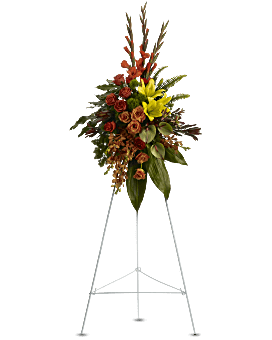 Tropical Tribute Spray Sympathy Arrangement